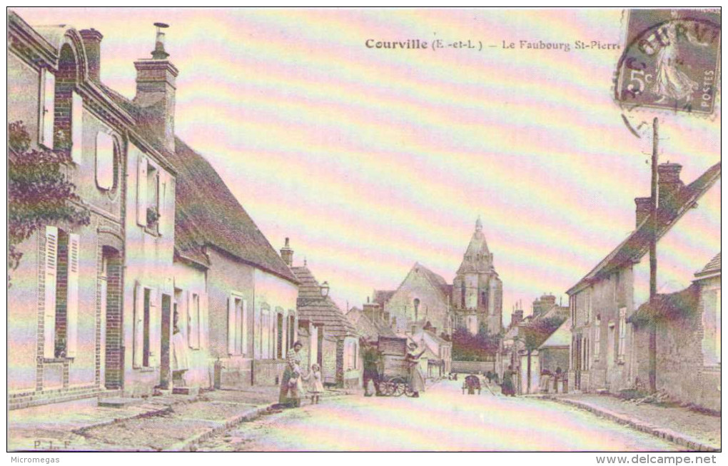 Reproduction - COURVILLE - Le Faubourg St-Pierre - Courville