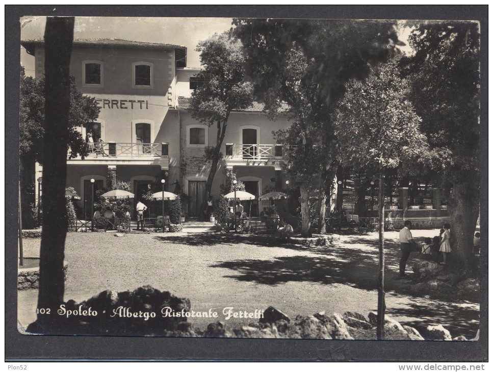 9216-ALBERGO RISTORANTE "FERRETTI"-SPOLETO(PERUGIA)-1954-FG - Alberghi & Ristoranti