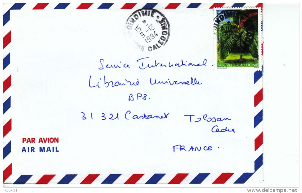 Nouvelle-Calédonie YT 662 Sur Lettre :  Palmier - 1994 - Briefe U. Dokumente