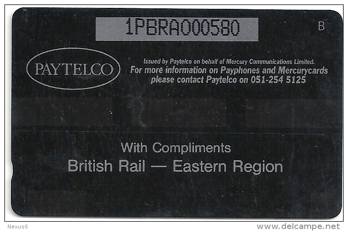 UK (Paytelco) - British Rail Eastern Region, 1PBRA, 5.200ex, Used - [ 4] Mercury Communications & Paytelco