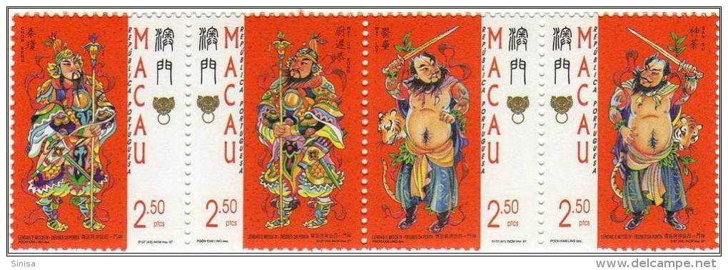 Macau / History / Myths And Legends - Unused Stamps