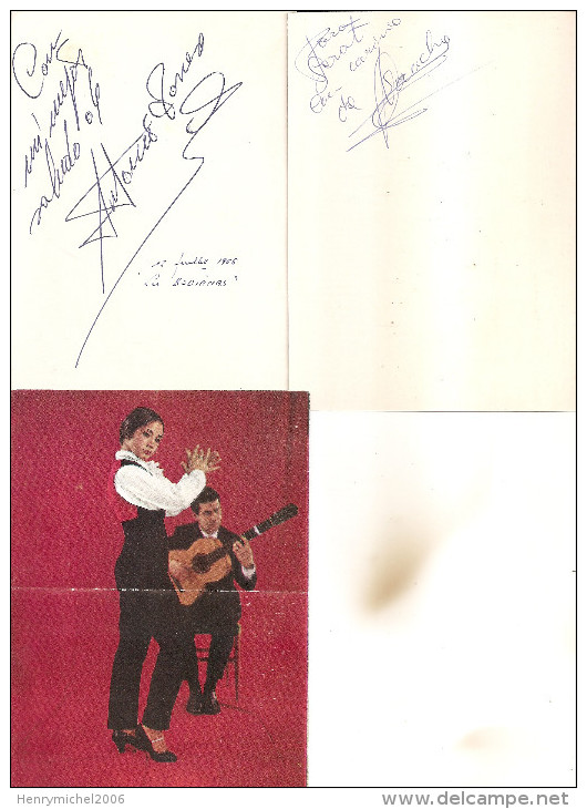 Lot Autographe Antonio Torres Et Morucha Danse Espagnol 1966 Les Rocianas - Espana - Altri & Non Classificati