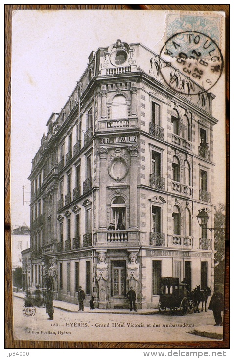 HYERES (83) Grand Hotel Victoria Et Des Ambassadeurs. Carte Animée, Caleche. - Hyeres