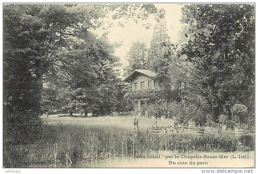 Loire Atlantique -ref B311- *beau Soleil *- Par La Chapelle Basse Mer -un Coin Du Parc  - Carte Bon Etat  - - La Chapelle Basse-Mer