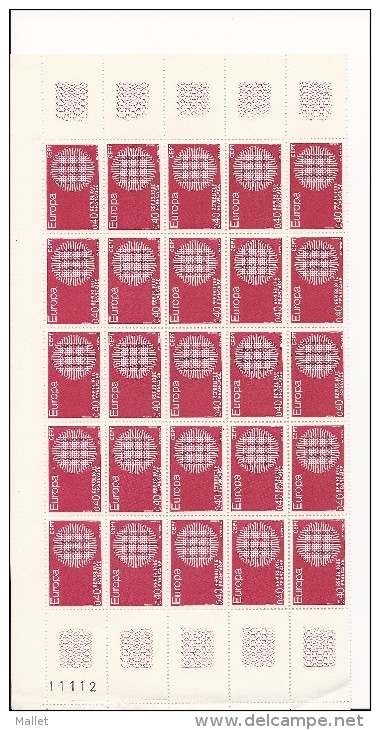Feuille De 25 Timbres N°1637 - Full Sheets