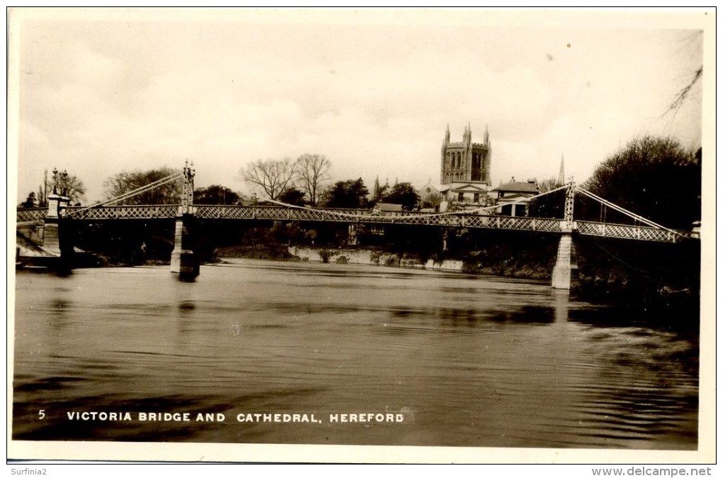 HEREFORDSHIRE - HEREFORD - VICTORIA BRIDGE AND CATHEDRAL RP He3 - Herefordshire