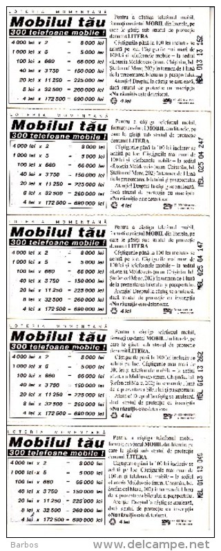 Moldova  Moldavie  Moldawien  Moldau  ; 2004 ,  Lottery Tickets - Lottery Tickets