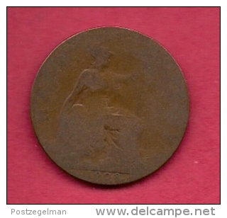 UK, 1908, Very Fine Used Coin, 1/2 Penny, Edward VII, Bronze,  , KM793.2,  C2211 - C. 1/2 Penny