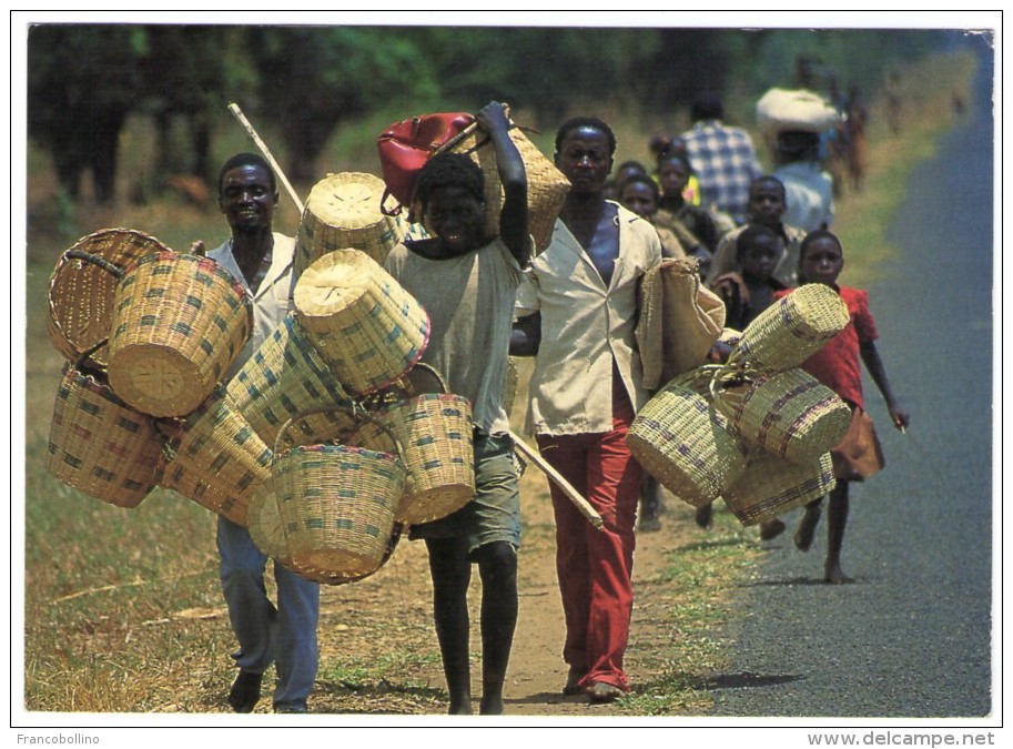 MALAWI - ROADSIDE BASKET VENDORS,MANGOCHI / THEMATIC STAMP-BIRD - Malawi