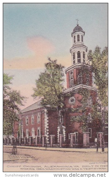 Whrer Geo Washington Was A Vestryman Christ Church Built In 1767 Alexandria Virginia Albertype - Alexandria