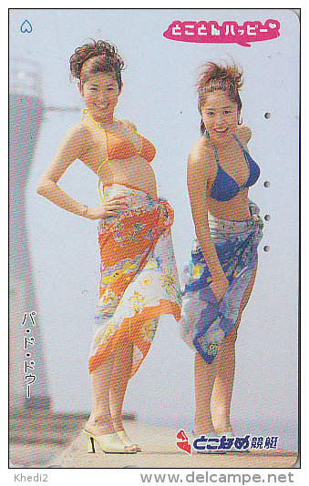 Télécarte Japon / 110-016  - FEMME SEXY & PHARE - BIKINI GIRL & LIGHTHOUSE - Japan Phonecard - Erotique Erotic -1436 - Fari