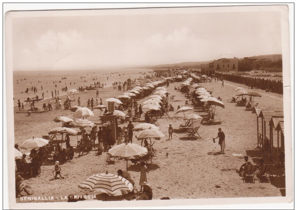 9 - SENIGALLIA ANCONA LA SPIAGGIA ANIMATISSIMA 1941 - Senigallia