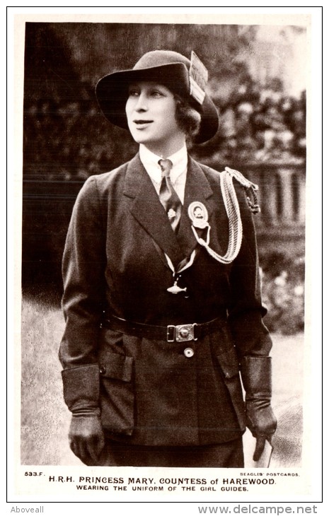 4982 Princess Mary, Countess Of Harewood, Uniform Girl Guides RPPC - Royal Families