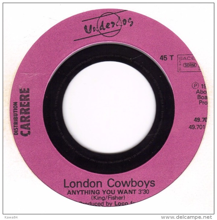 SP 45 RPM (7")  London Cowboys  "  Shunting On The Night Shift  " - Rock