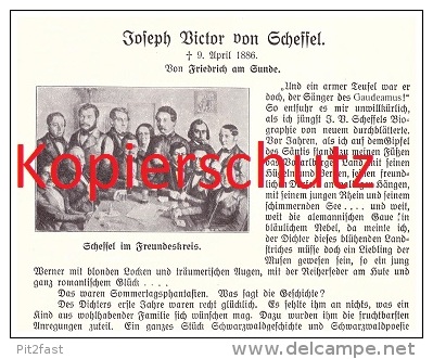 Original Zeitungsbericht - 1911 -  Bad Säckingen , Joseph Victor Von Scheffel  !! - Bad Säckingen