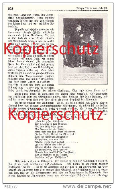 Original Zeitungsbericht - 1911 -  Bad Säckingen , Joseph Victor Von Scheffel  !! - Bad Säckingen