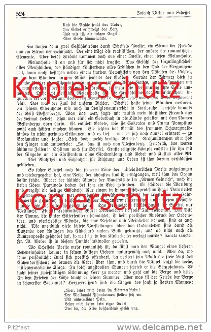 Original Zeitungsbericht - 1911 -  Bad Säckingen , Joseph Victor Von Scheffel  !! - Bad Säckingen