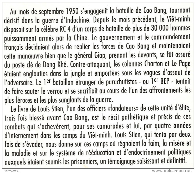 SOLDATS OUBLIES DE CAO BANG AUX CAMPS REEDUCATION VIET MINH GUERRE INDOCHINE - Français