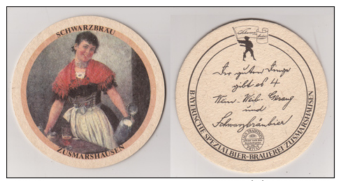 Schwarzbräu Zusmarshausen Spezialbier , ( III ) - Bierdeckel