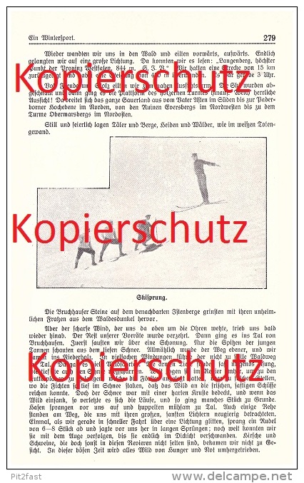 Original Zeitungsbericht - 1911 - Wintersport , Ski , Skispringen , Astenberg , Wilnsdorf !!! - Winter Sports