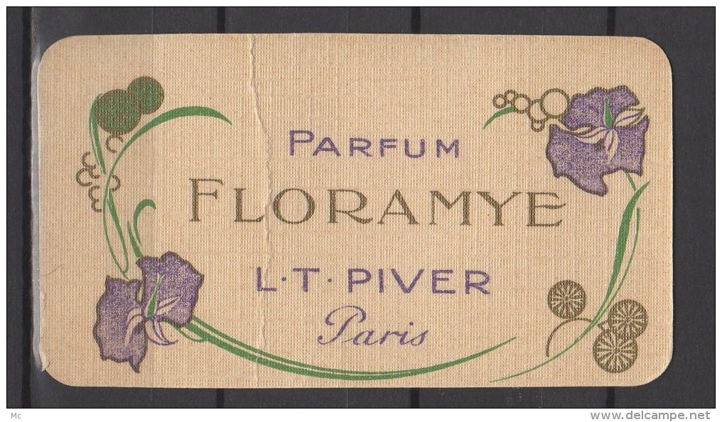 Calandrier  Parfumé  De 1923 Avec Floramye - L.T. Piver - Anciennes (jusque 1960)