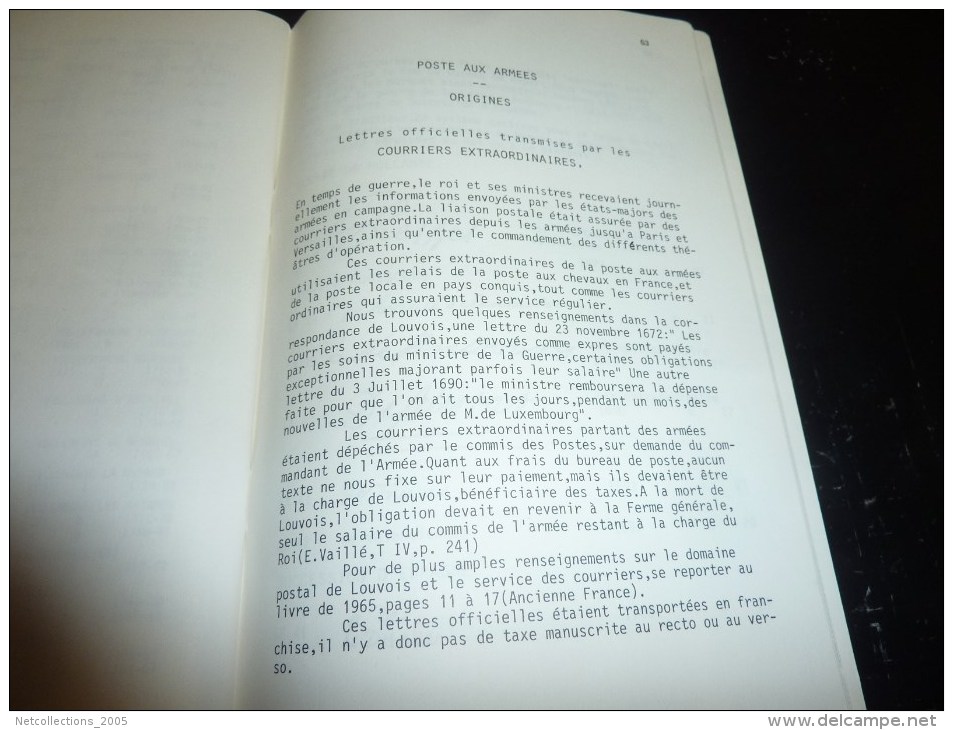 LA POSTE DE L'ANCIENNE FRANCE ARLES 1965 - LA POSTE AUX ARMEES ET LES RELATIONS POSTALES INTERNATIONALES - CATALOGUE
