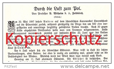 Original Zeitungsbericht - 1911 - Flug Zum Pol , Nordpol , Andree , Luftschiff , Wellmann Däneninsel , Polarforscher !!! - Fliegerei