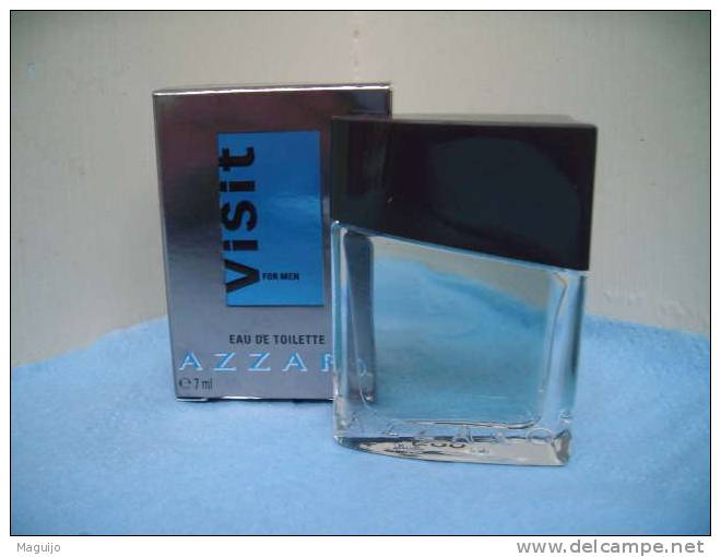 AZZARO " VISIT" FOR MEN MINI EDT 7 ML LIRE ET VOIR!!! - Miniaturen Herrendüfte (mit Verpackung)