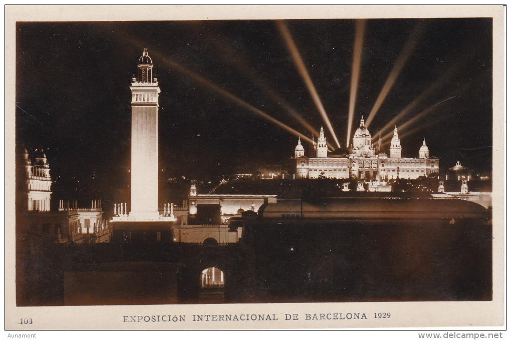 España--Barcelona--1929--Vista General De La Exposicion (Nocturna )--Exposicion Internacional De Barcelona- - Barcelona