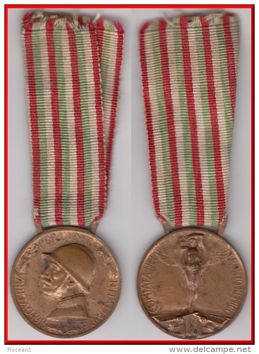 **** MEDAILLE - MEDAGLIA - DECORATION - GUERRA PER L'UNITA D'ITALIA 1915-1918 **** EN ACHAT IMMEDIAT !!! - Italy