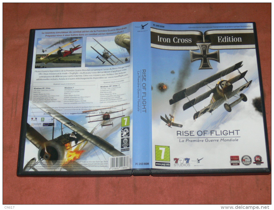 MILITARIA GUERRE WWI 1914/18 /  IRON CROSS EDITION / 4 AVIONS   BIPLAN  SIMULATEUR DE COMBAT AERIEN - Luchtvaart