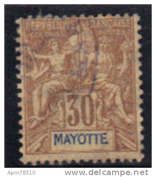 MAYOTTE 1892-99 Y&T OBL 9 Aminci Coin Gauche Superieur - Altri & Non Classificati