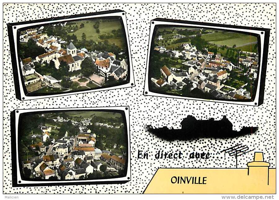 Yvelines -gd Format Div- Ref - N648  - Oinville - En Direct Avec .. - Carte Multi Vues - Carte Bon Etat - - Le Chesnay