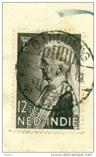 Nederlands Indië - 1934 - 12,5 Cent Koningin Emma Op Envelop Naar Nederland - Nederlands-Indië