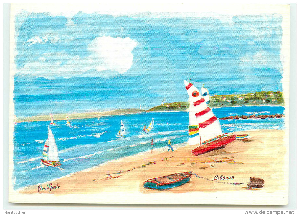 DEP 64 CIBOURE AQUARELLE DE ROLAND GROULT LA PLAGE - Ciboure