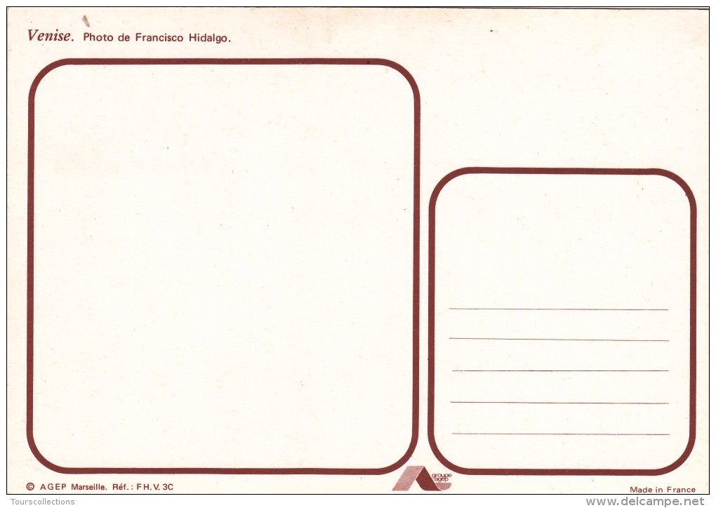 CPSM Du PHOTOGRAPHE Francisco HIDALGO - VENISE @ Ref FH V 3C - Autres & Non Classés