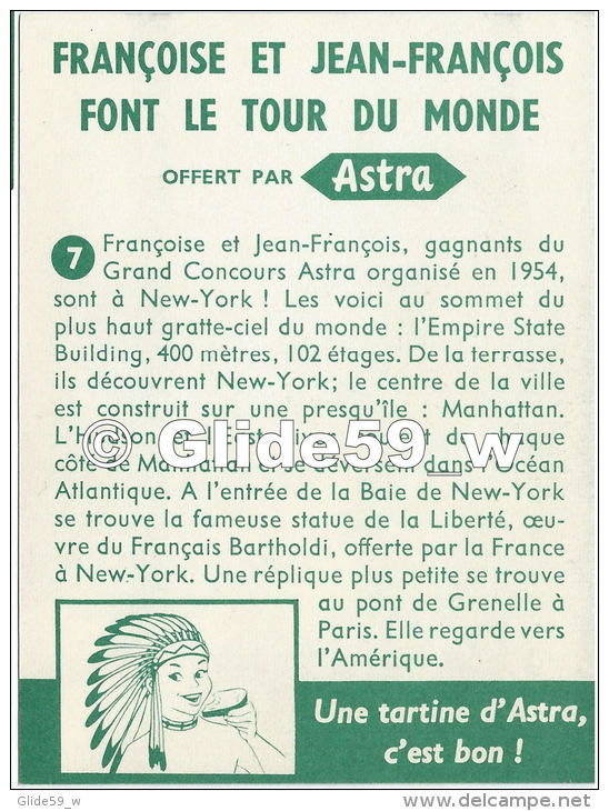 Chromo Offert Par Astra - Françoise Et Jean-François Font Le Tour Du Monde (années 50) - N° 7 - Autres & Non Classés