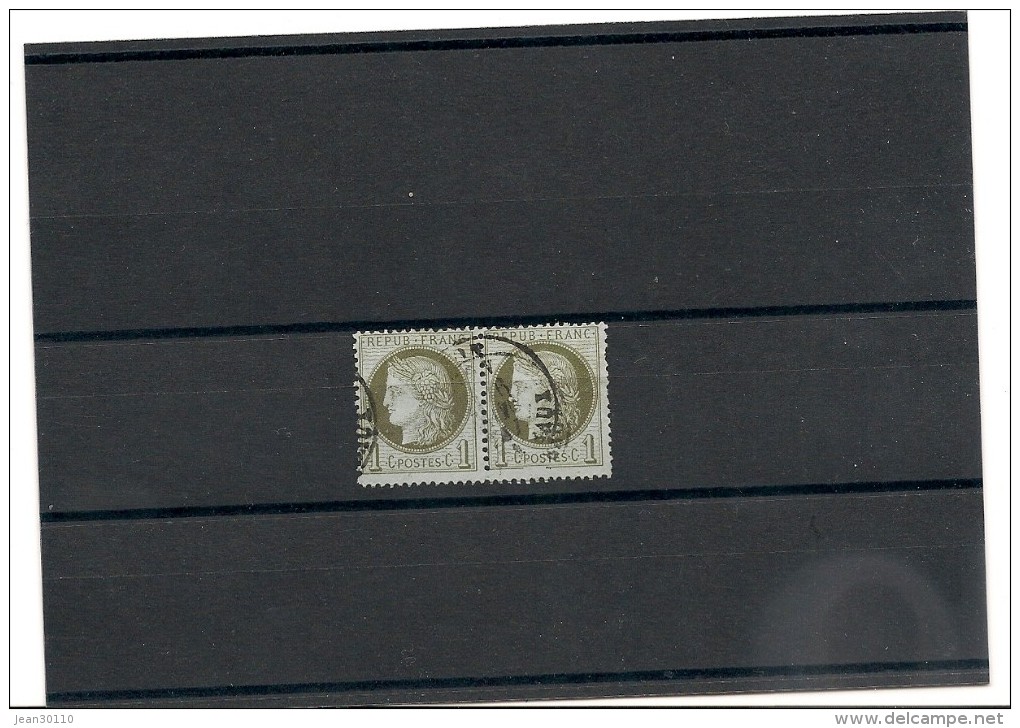 FRANCE  1871/73 Céres  N° Y&T : 50 Et 50b  Oblitérés Côte : 75,00 € - 1871-1875 Ceres
