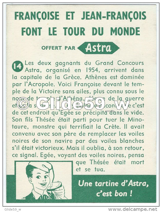 Chromo Offert Par Astra - Françoise Et Jean-François Font Le Tour Du Monde (années 50) - N° 14 - Autres & Non Classés