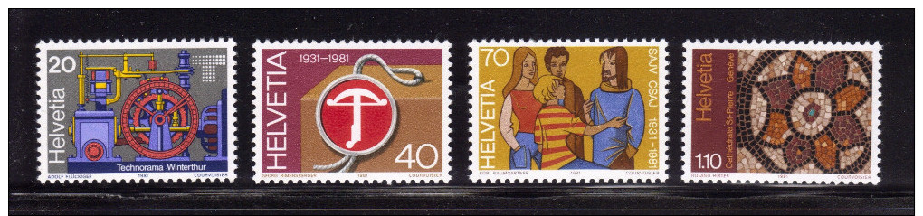 SCHWEIZ ** 1206-1209 Ereignisse   (3607A) - Ungebraucht