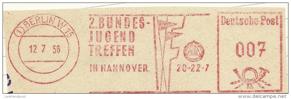 Nice Cut Meter 2 Bundes Jugend Treffen In Hannover, Berlin 12/7/1957 - Andere & Zonder Classificatie
