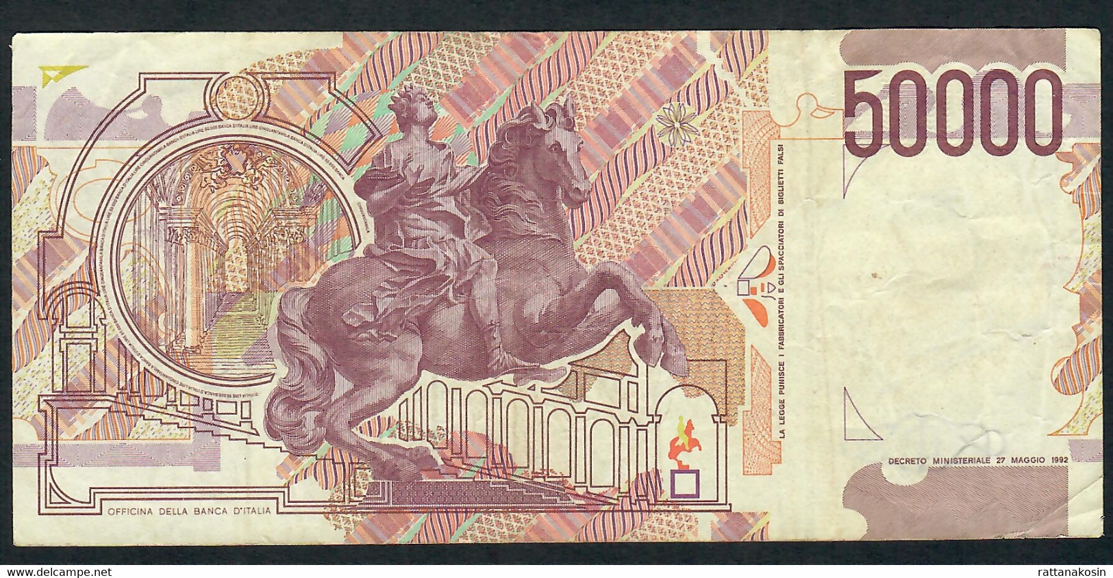 ITALY  P116c  50.000 LIRE  27.5.1992  #FD/D   Fazio / Amici  VF - 50000 Liras