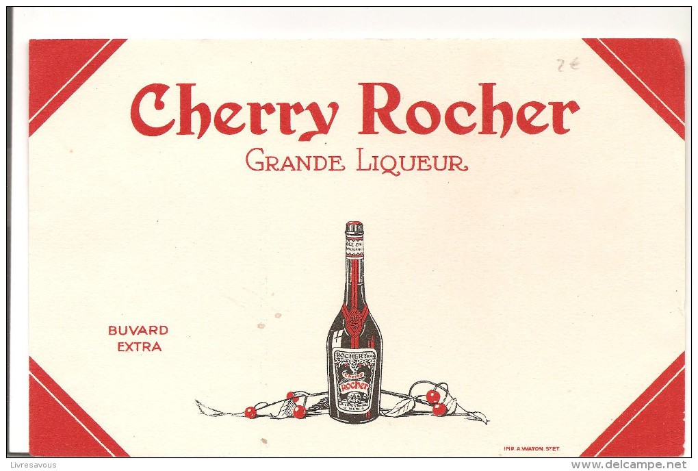 Buvard Cherry Rocher Grande Liqueur - Liqueur & Bière