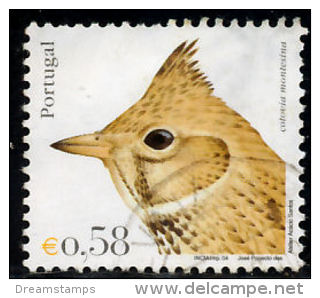 !										■■■■■ds■■ Portugal 2004 AF#3098ø Birds Of Portugal Cotovia Nice Stamp VFU (k0074) - Usati