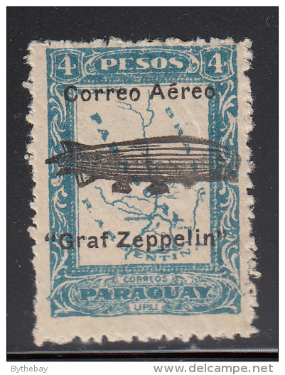 Paraguay MH Scott #C55 4p Map With "Correo Aereo Graf Zeppelin' Overprint - Paraguay