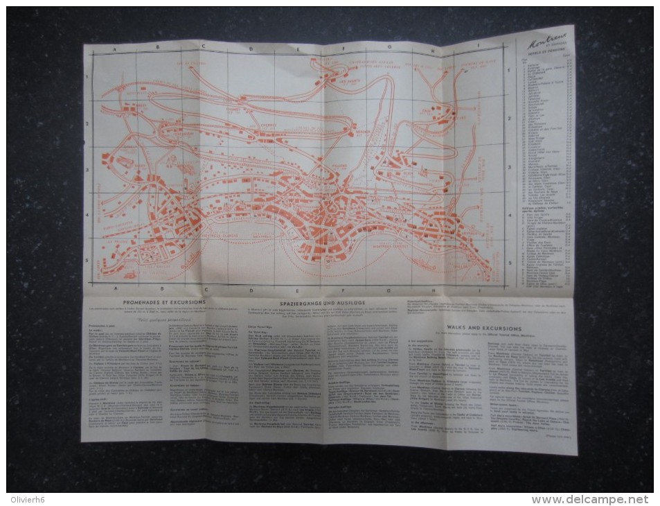DéPLIANTS TOURISTIQUES (M1505) SUISSE - MONTREUX (4 Vues) Plan De La Ville - Dépliants Touristiques