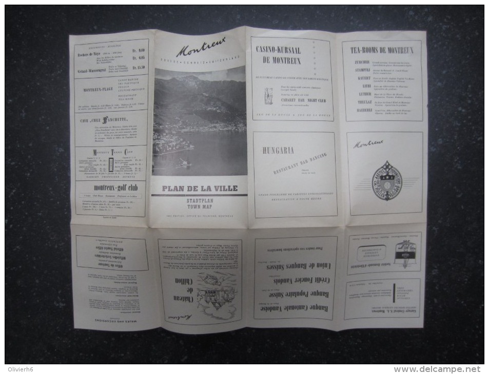 DéPLIANTS TOURISTIQUES (M1505) SUISSE - MONTREUX (4 Vues) Plan De La Ville - Dépliants Touristiques