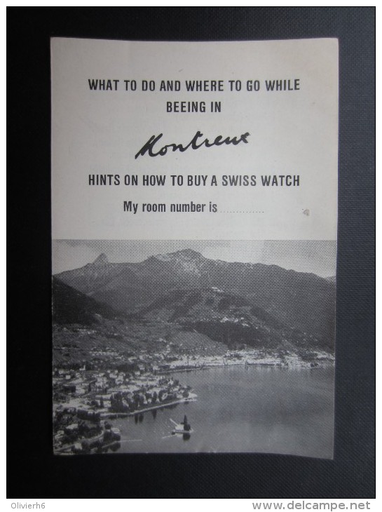 DéPLIANTS PUBLICITAIRE (M1505) SUISSE - MONTREUX (4 Vues) How To Buy A Swiss Watch - ROMAN MAYER Watch Maker - Dépliants Touristiques