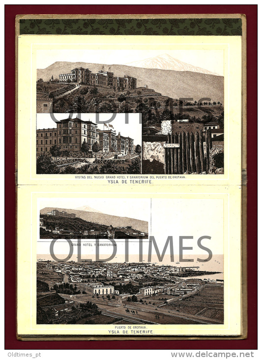 ESPANA - RECUERDOS DE LAS ISLAS CANARIAS - 1900 TOURISM PRINTS - Reiseprospekte