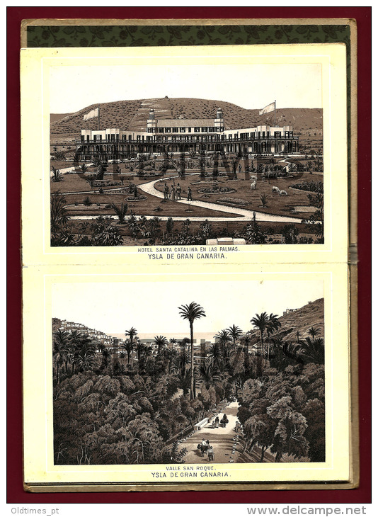 ESPANA - RECUERDOS DE LAS ISLAS CANARIAS - 1900 TOURISM PRINTS